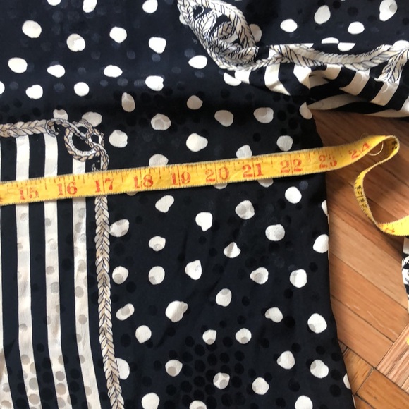 Vintage Carlisle black & cream SILK  blouse (size 12) - Picture 7 of 12